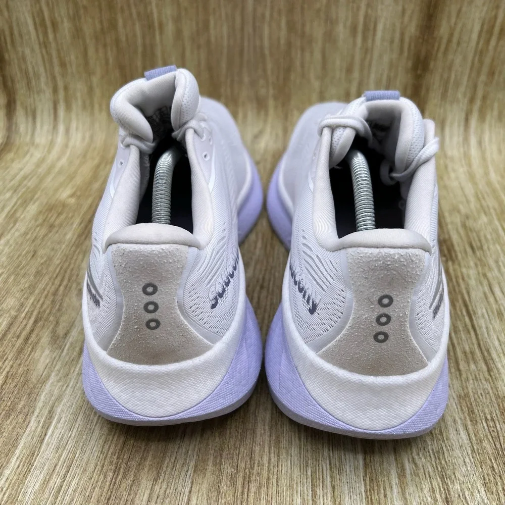 Saucony Ride 18 Running Shoes Womens Size 9 White Lilac Mesh Athletic S11001-245
